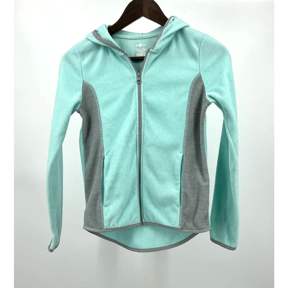 Authentic American Heritage So Soft Fleece Hoody Zip Jacket Blue Girls Size 14 - Picture 1 of 5